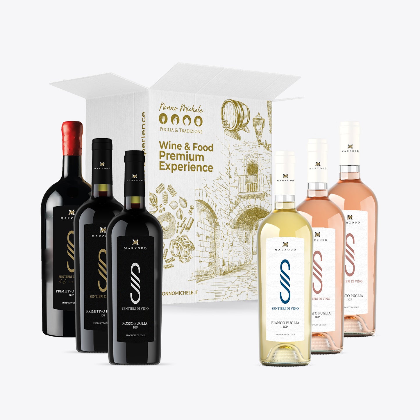 Box Regalo da 6 Vini Puglia 750ml "Selezione Terra dei Trulli"