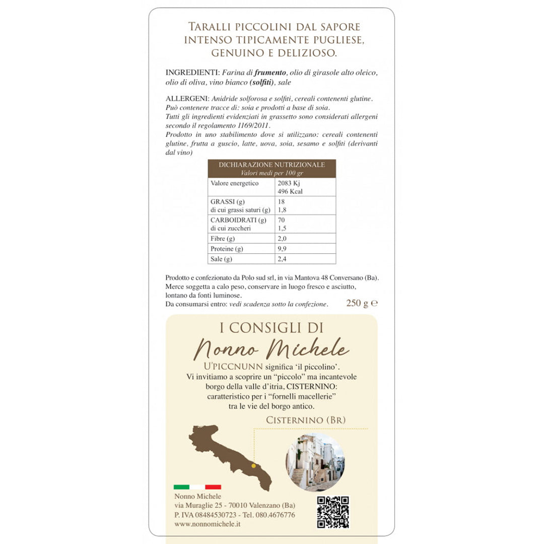 U' Piccnunn - Tarallini di Puglia 250g