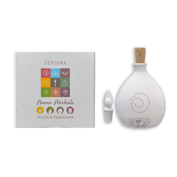 Box Regalo Un Sacco di Puglia "Grani, Sapori e Colori di Puglia" con l'Oliera 250 ml - Pasta e Taralli Tipici Pugliesi